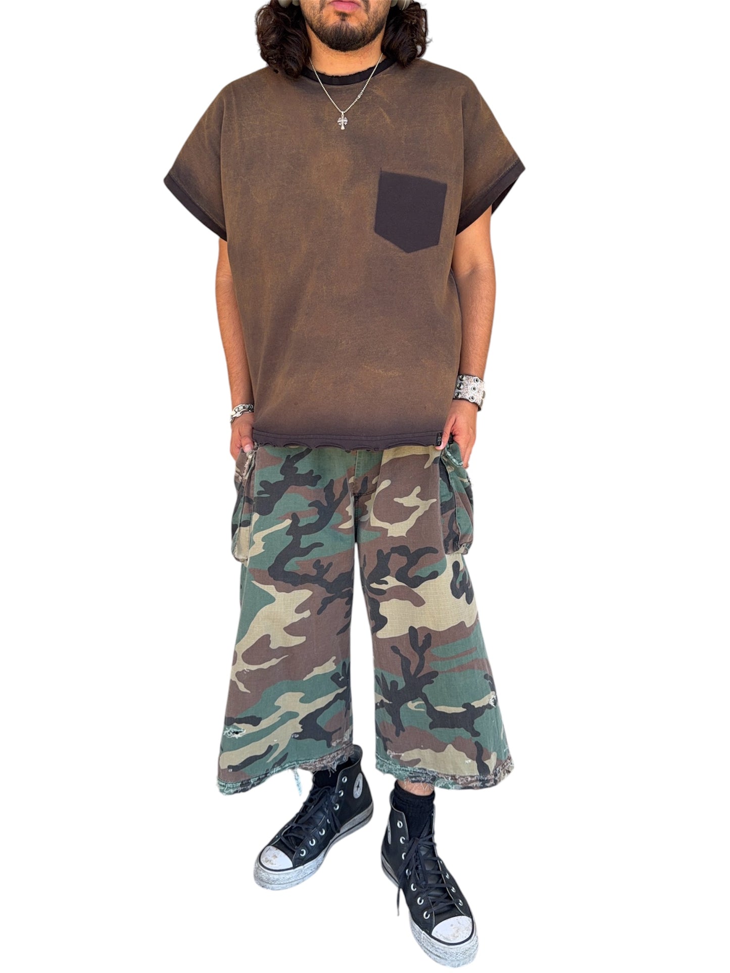 Camo 3/4 Baggy Long Short