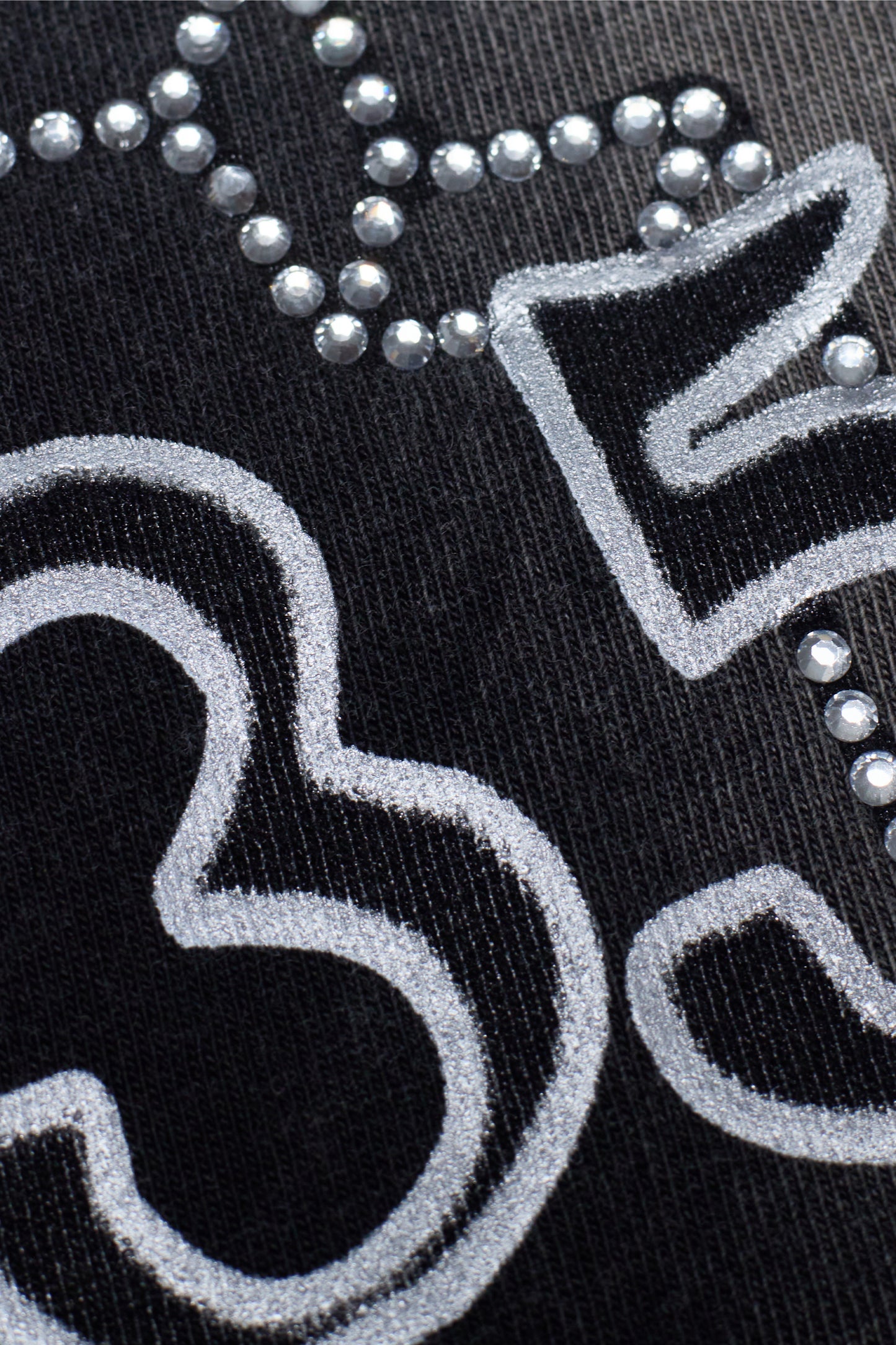 "CROSS DYE" RHINESTONE TEE