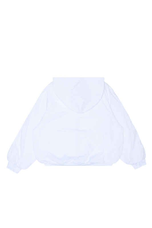 "POPLIN" RAGLAN ZIP UP HOODIE