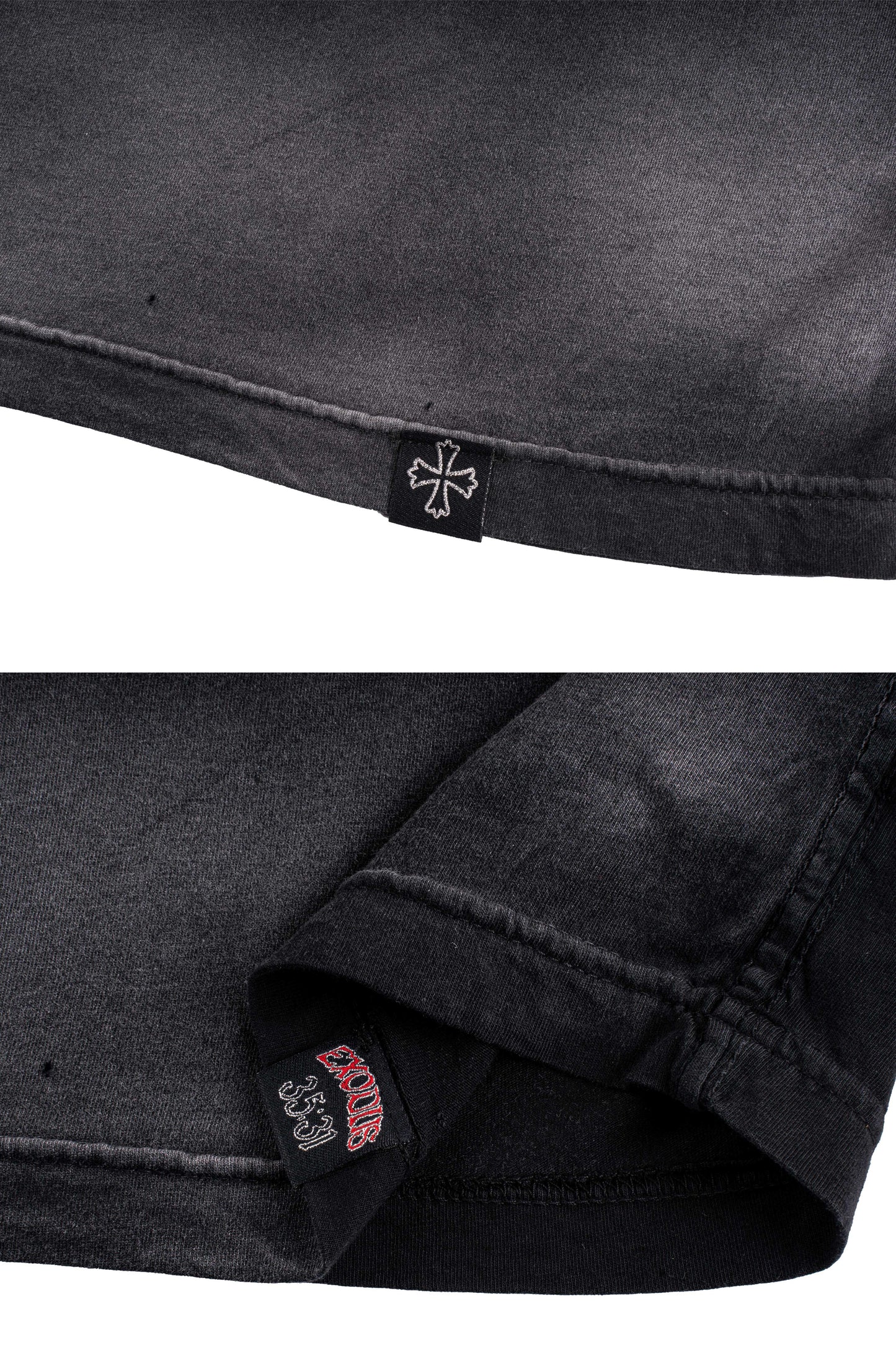 "MELTING CROSS" RHINESTONE LONG SLEEVE