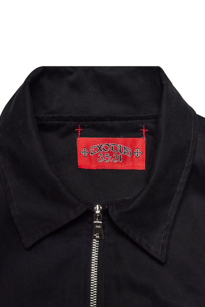 "BLACK" CARGO WORK JACKET