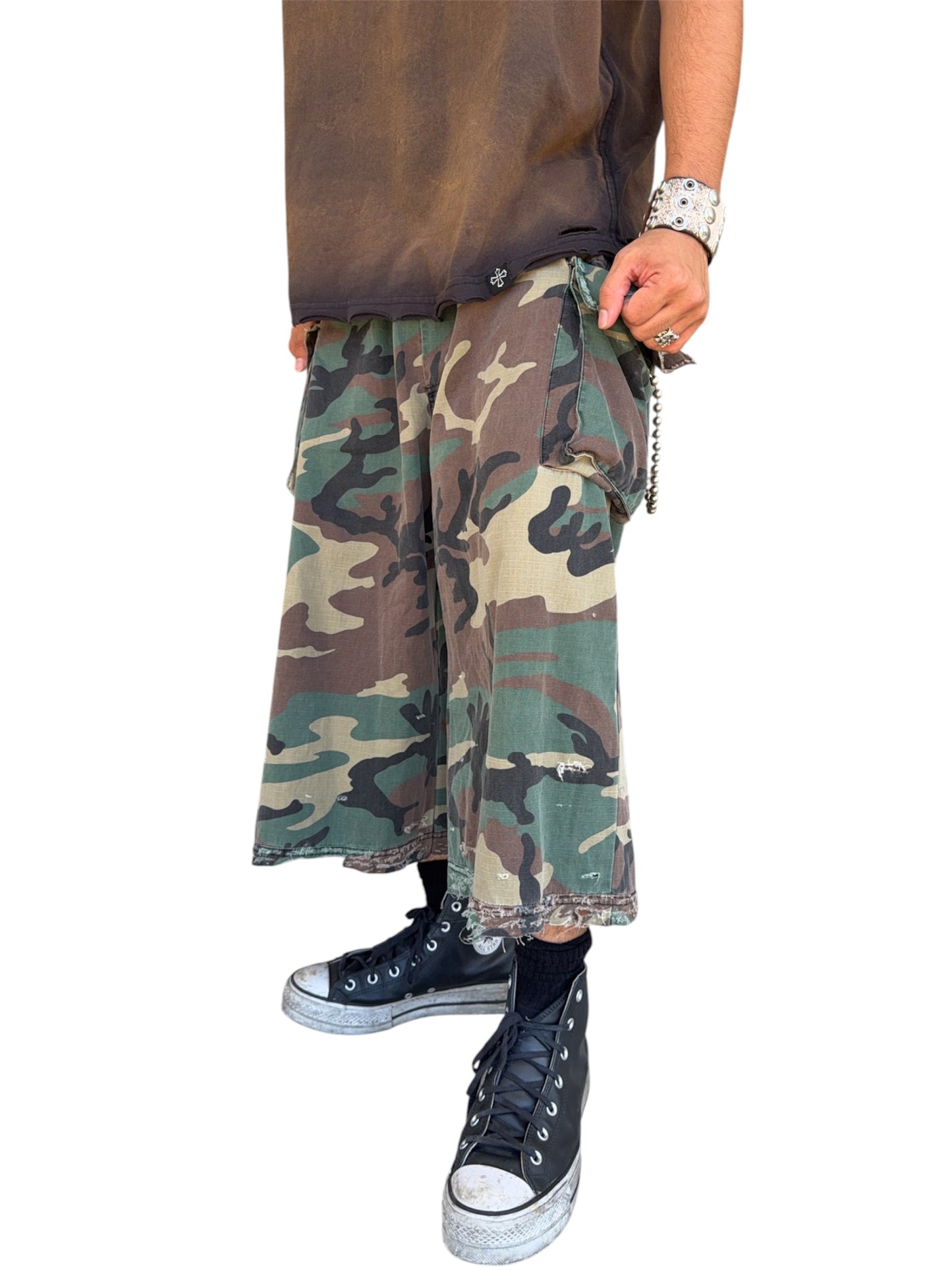 Camo 3/4 Baggy Long Short