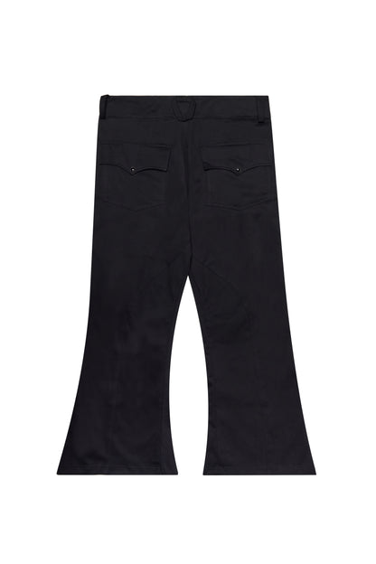 "DENIM" BAGGY FLARED PANT