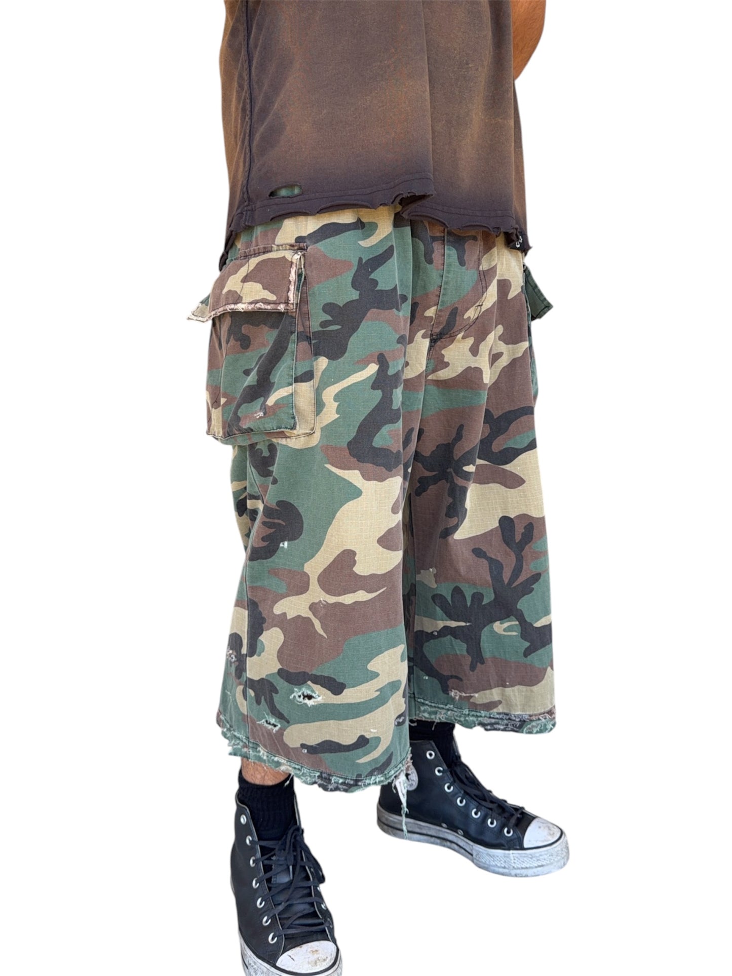 Camo 3/4 Baggy Long Short