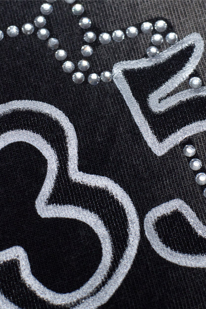"HOLY RHETORIC" RHINESTONE TEE