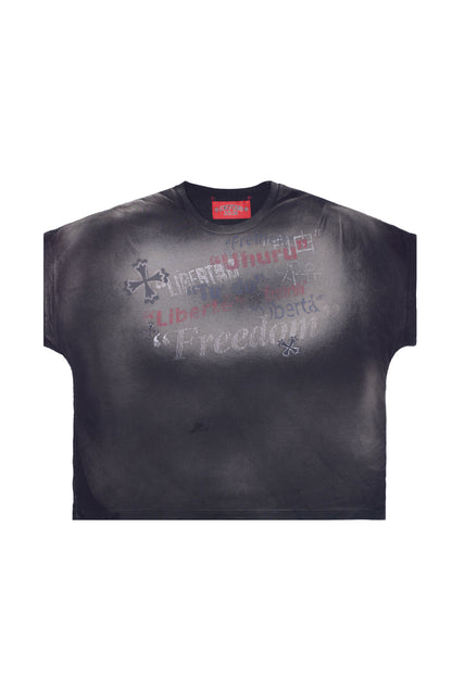 "FREEDOM" RHINESTONE TEE