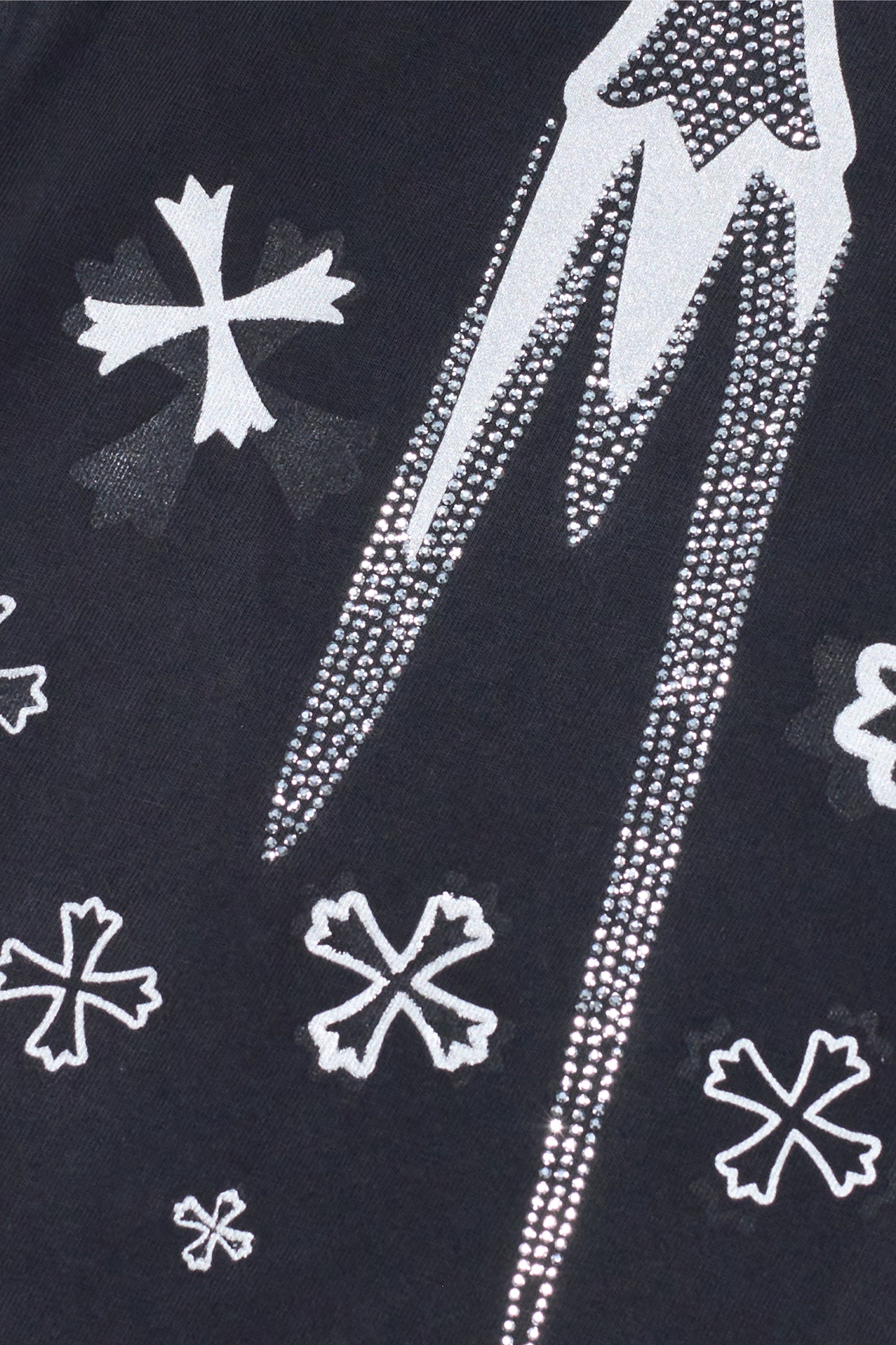 "CROSS DYE" RHINESTONE LONG SLEEVE