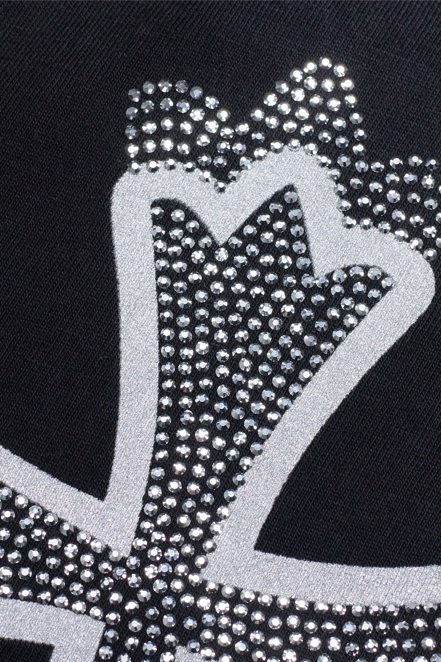 "CROSS DYE" RHINESTONE LONG SLEEVE