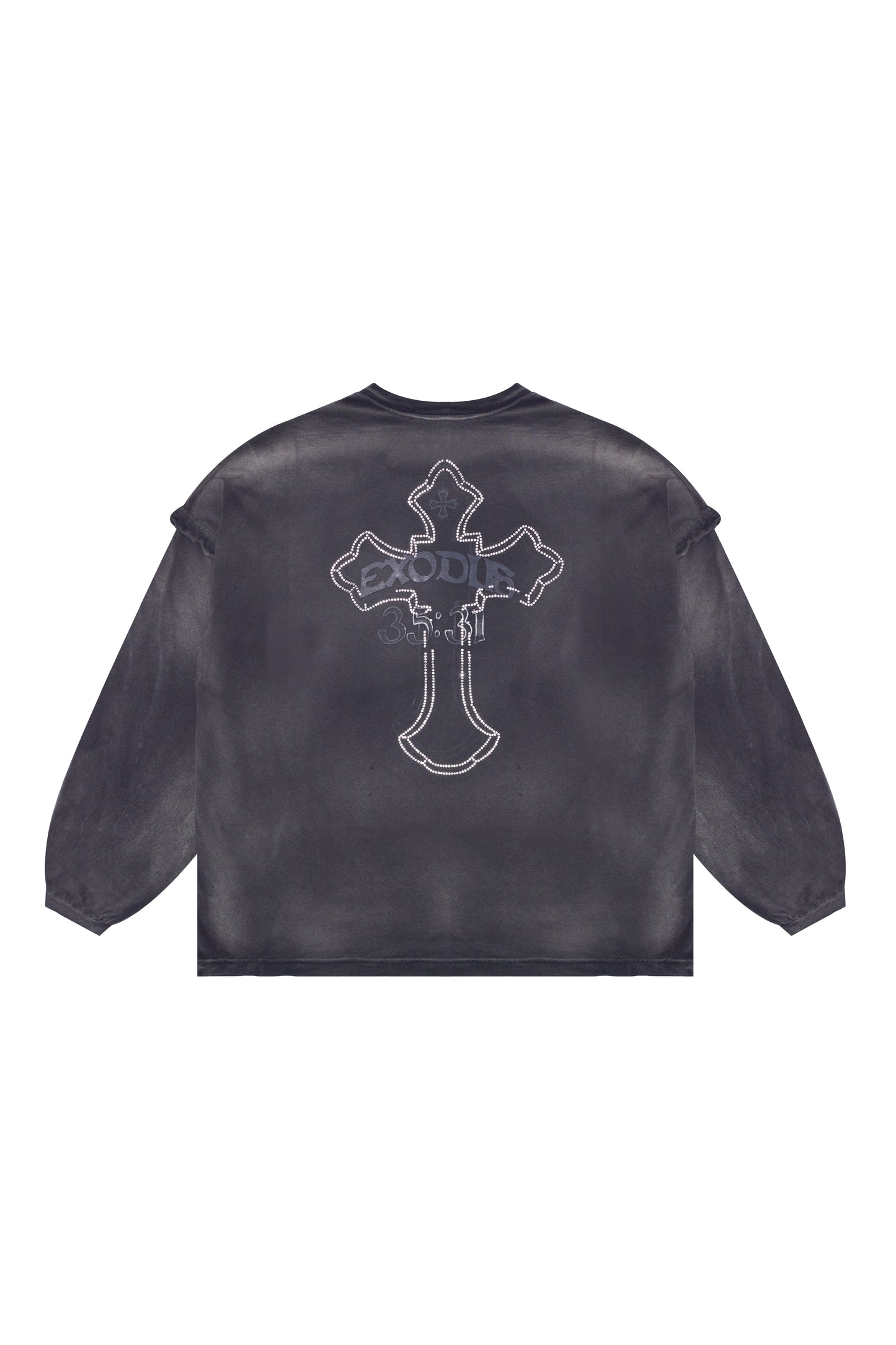 "HOLY RHETORIC" RHINESTONE LONG SLEEVE