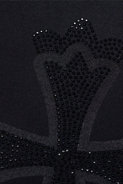 "MELTING CROSS" RHINESTONE LONG SLEEVE
