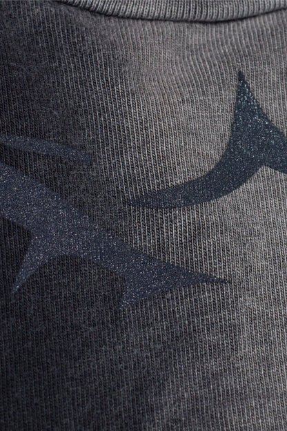 "CROSS DYE" RHINESTONE LONG SLEEVE