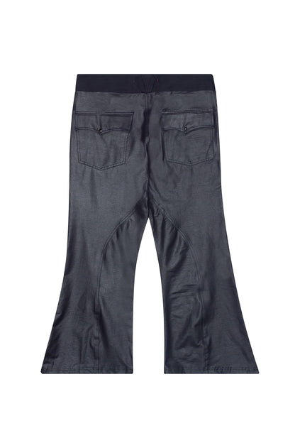 "VINYL LEATHER" BAGGY FLARED PANT