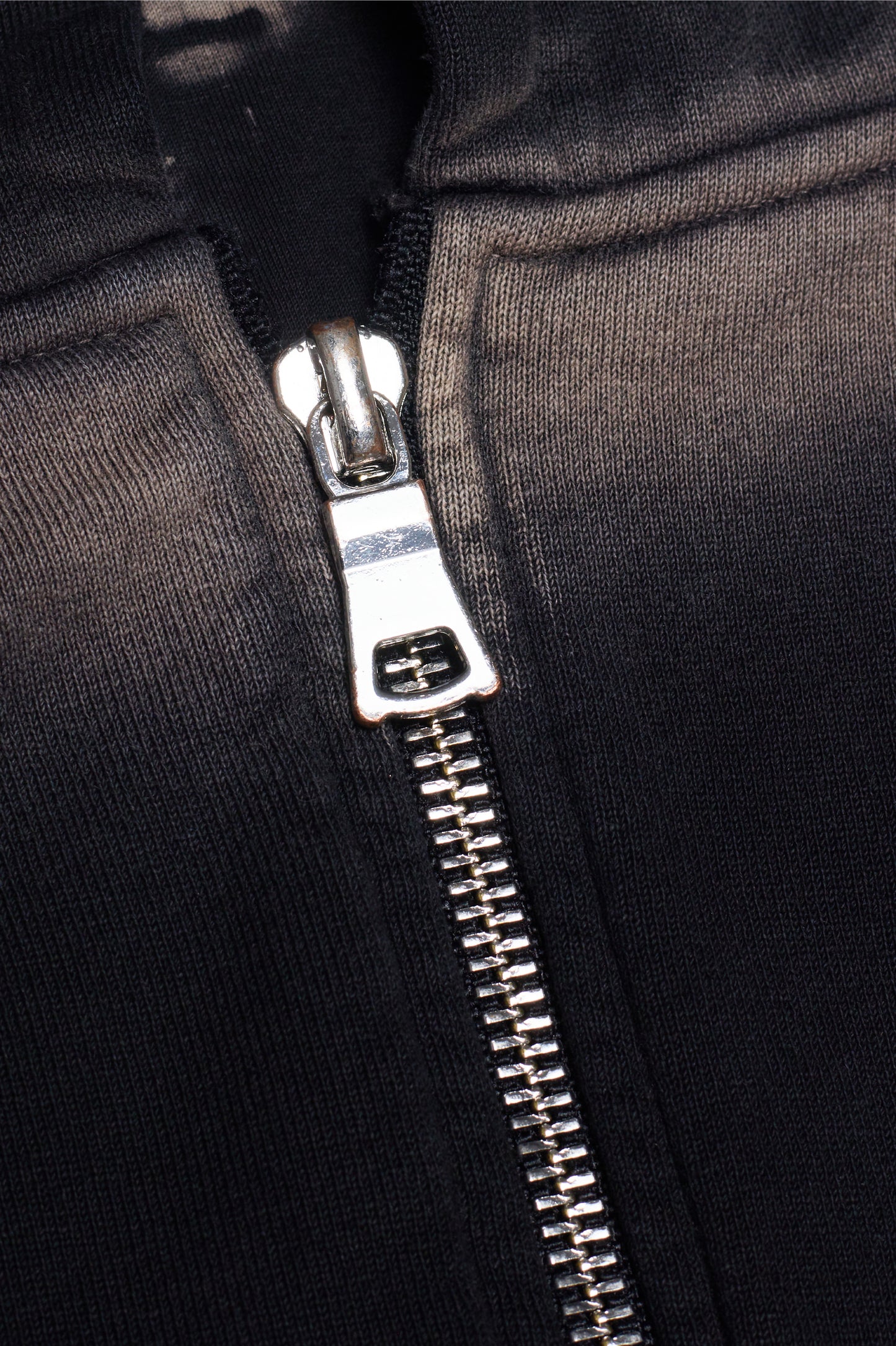 "HEM DYE" RAGLAN ZIP UP HOODIE