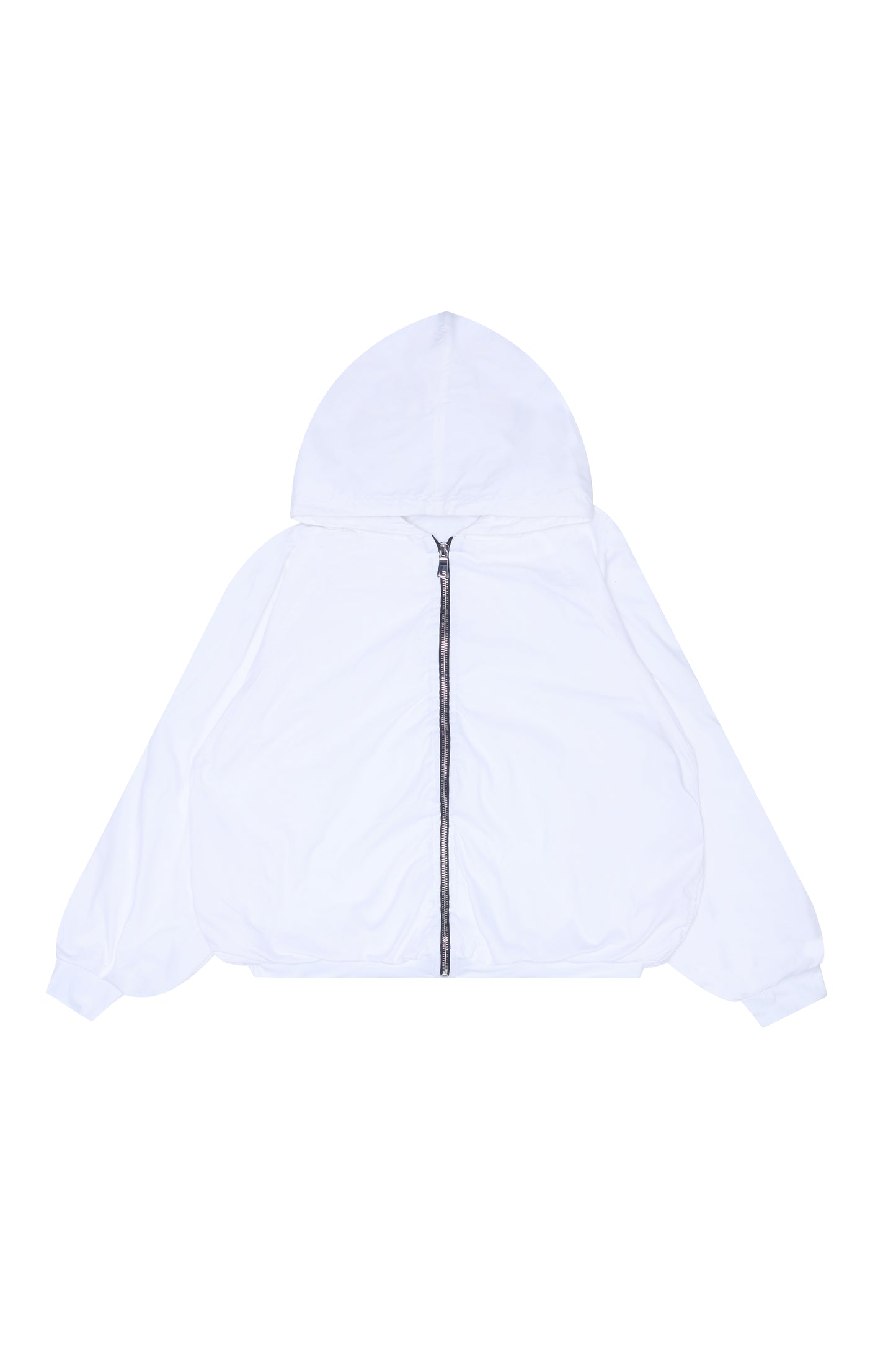 "POPLIN" RAGLAN ZIP UP HOODIE