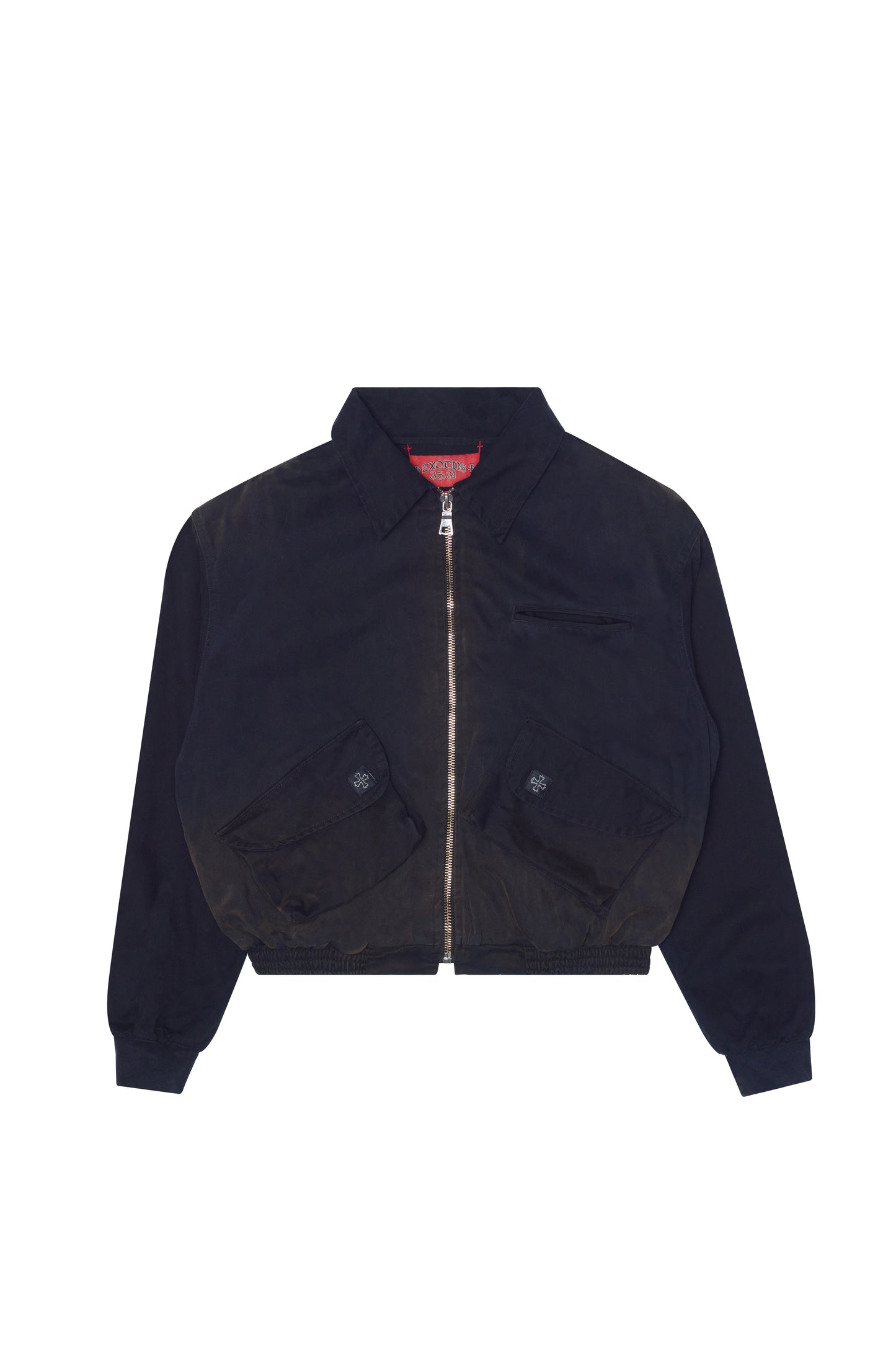 "DIRTY" BLACK CARGO JACKET