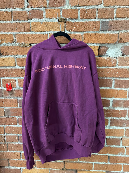 Sp5der Nocturnal Highway Hoodie Dark Purple