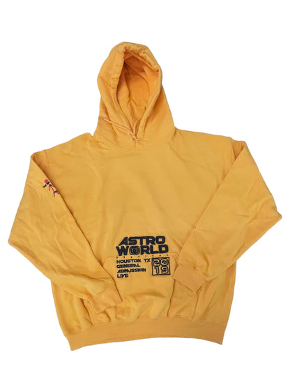 Authentic Travis Scott Astroworld Houston 2019 Hoodie Yellow