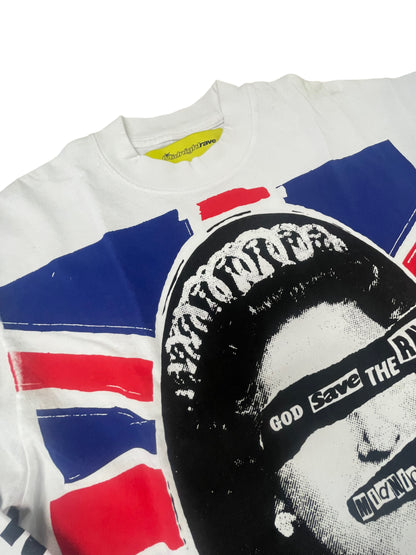 GOD SAVE THE RAVE TEE - WHITE