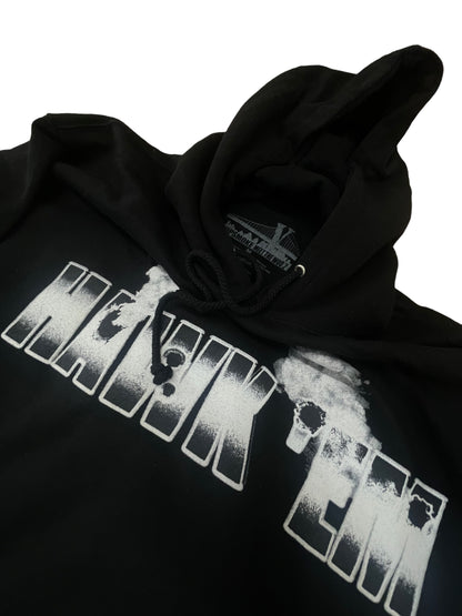 Vlone X Pop Smoke Meet The Woo Hawk Em Black Sweatshirt Heavyweight Hoodie