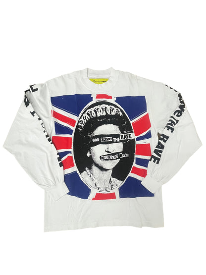 GOD SAVE THE RAVE TEE - WHITE