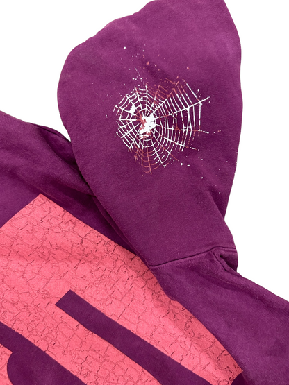 Sp5der Nocturnal Highway Hoodie Dark Purple