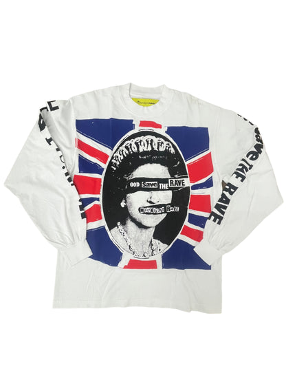 GOD SAVE THE RAVE TEE - WHITE