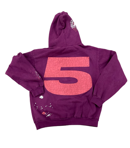 Sp5der Nocturnal Highway Hoodie Dark Purple